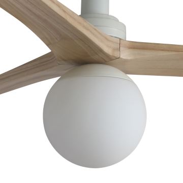 FARO 34281-11L - Stropní ventilátor KLIM S 1xE27/15W/230V dřevo/bílá pr. 92,5 cm + dálkové ovládání