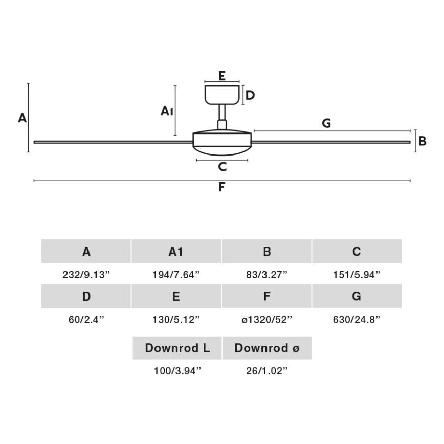 FARO 34291WP - Stropní ventilátor CRUISER L černá pr. 132 cm SMART + dálkové ovládání