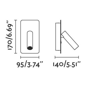 FARO 62118 - LED Nástěnné bodové svítidlo SUAU LED/3W/230V černá