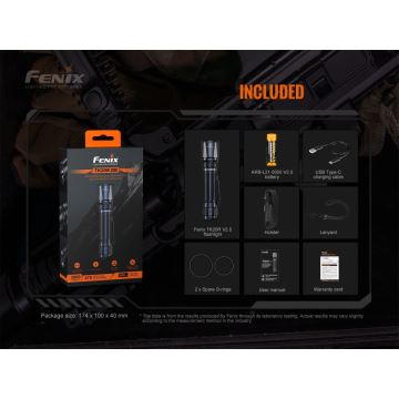 Fenix TK20RV20 - LED Taktická nabíjecí svítilna LED/USB IP68 3000 lm 48 h