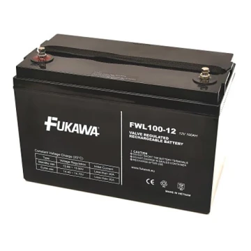 FUKAWA FWL 100-12 - Olověný akumulátor 12V/100 Ah/závit M6