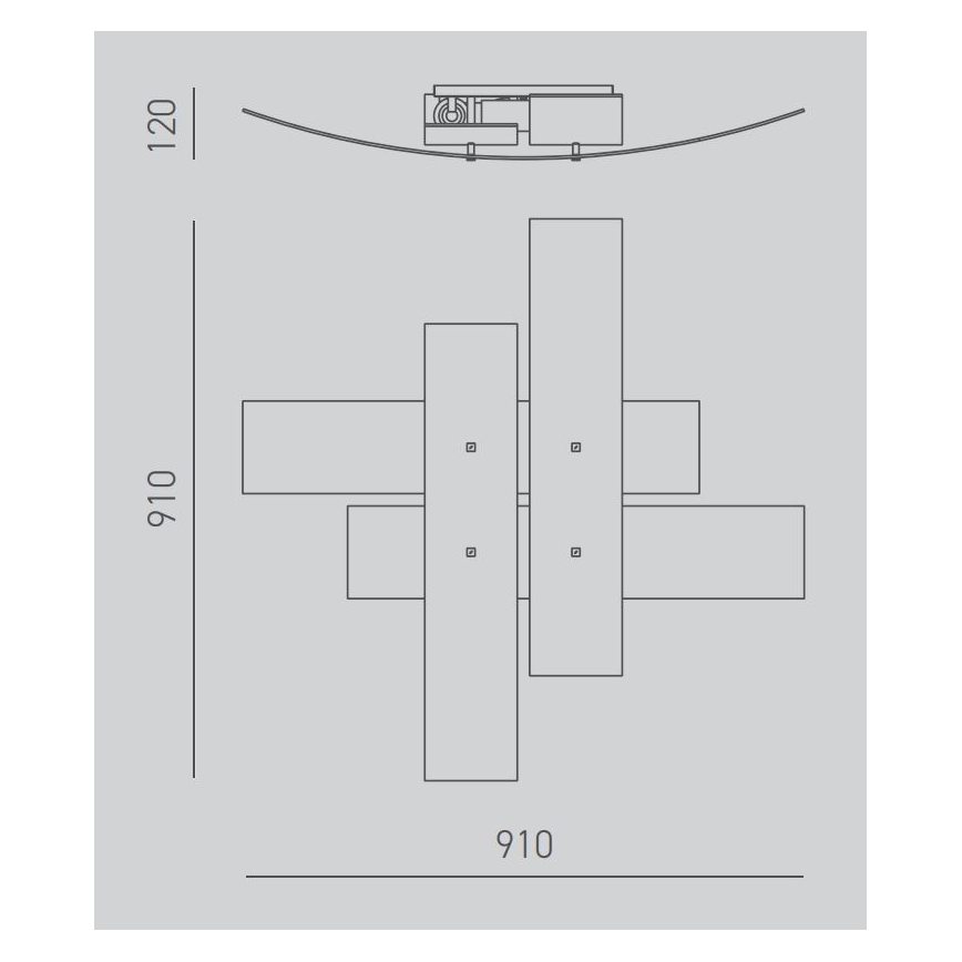 Gea Luce LARA P G arg - Stropní svítidlo LARA 4xE27/52W/230V 91 cm stříbrná