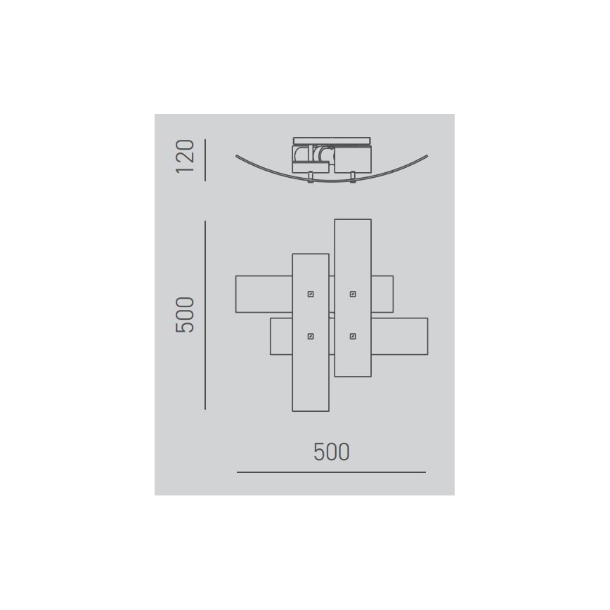 Gea Luce LARA P P oro - Stropní svítidlo LARA 2xE27/52W/230V 50 cm zlatá