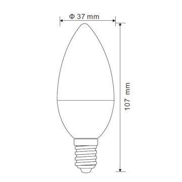 Globo - LED Stmívatelná žárovka E14/5W/230V 4000K