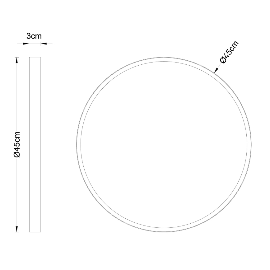 Globo - LED Stropní svítidlo LED/30W/230V pr. 45 cm