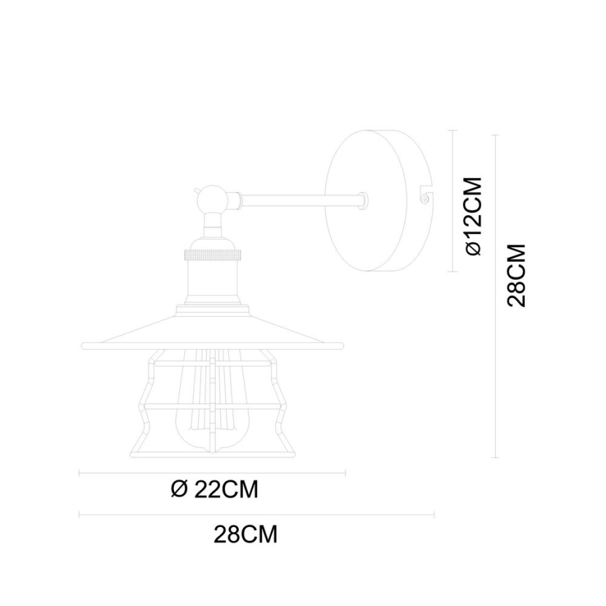 Globo 15086W - Nástěnné svítidlo VIEJO 1xE27/60W/230V