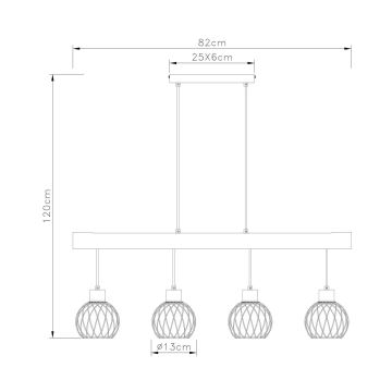 Globo - Lustr na lanku 4xE27/15W/230V