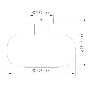 Globo - Přisazený lustr 1xE27/40W/230V šedá