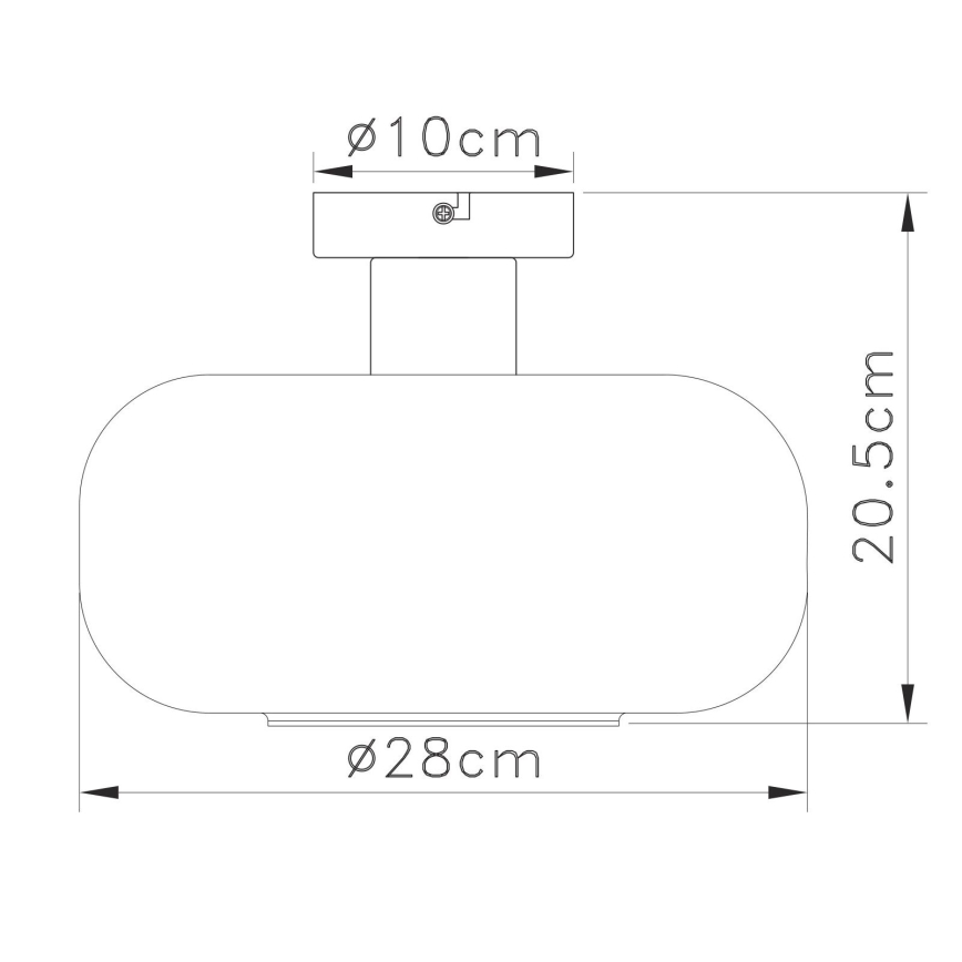 Globo - Přisazený lustr 1xE27/40W/230V šedá