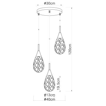 Globo - Lustr na lanku 3xE14/9W/230V