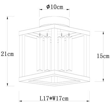 Globo - Lustr přisazený 1xE27/40W/230V