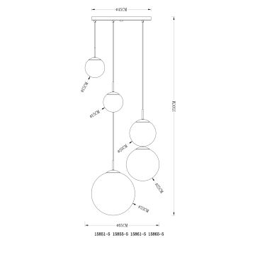 Globo - Lustr na lanku 5xE27/40W/230V pr. 65 cm