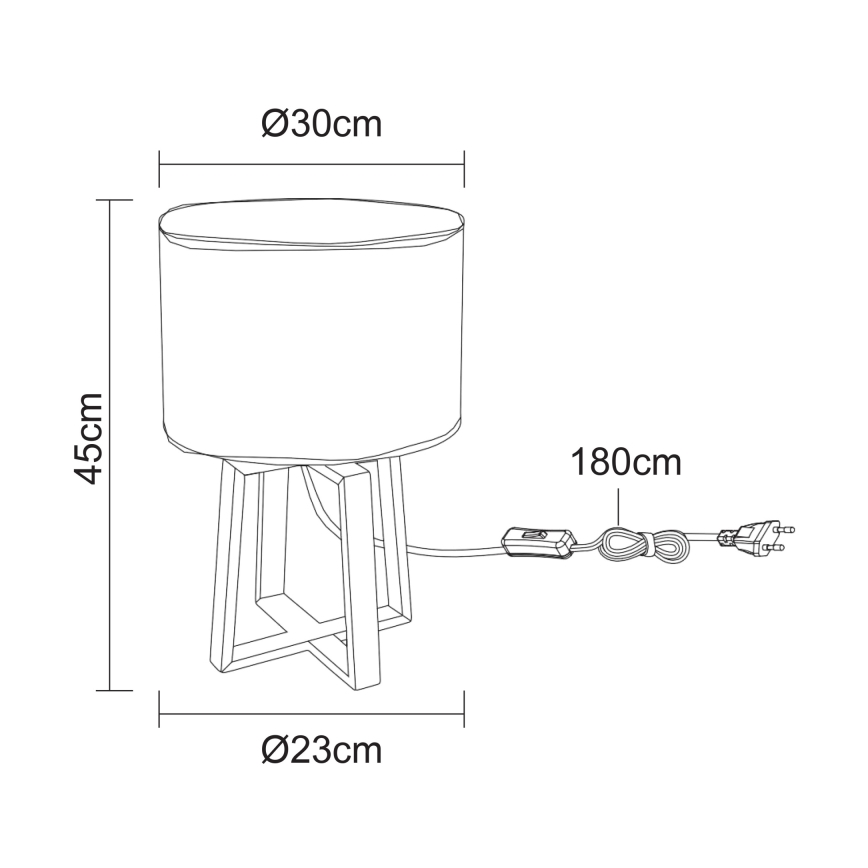 Globo - Stolní lampa 1xE14/40W/230V bílá