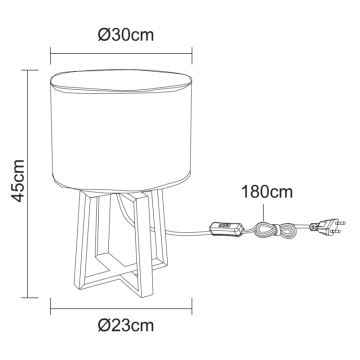 Globo - Stolní lampa 1xE14/40W/230V černá