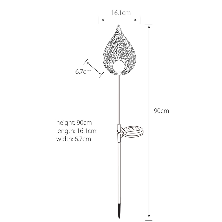 Globo - LED Solární svítidlo LED/0,06W/3,2V 300mAh IP44