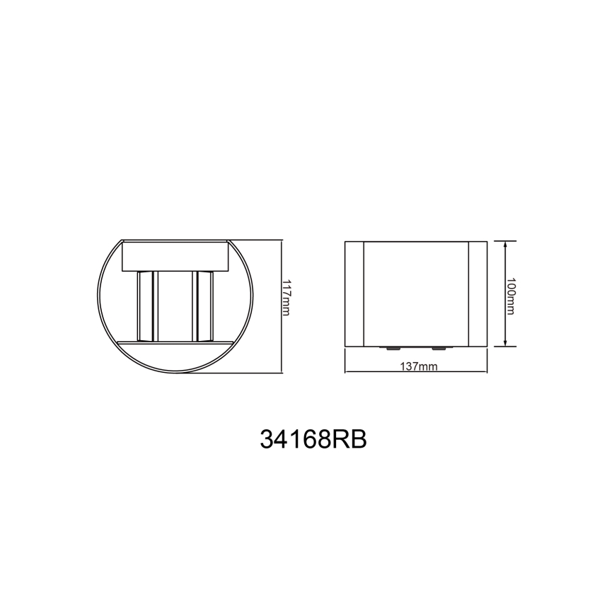 Globo - LED Venkovní nástěnné svítidlo 2xLED/3W/230V IP44 černá