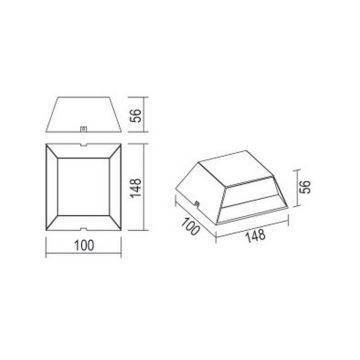 Globo - LED Venkovní nástěnné svítidlo LED/7W/230V IP54 antracit