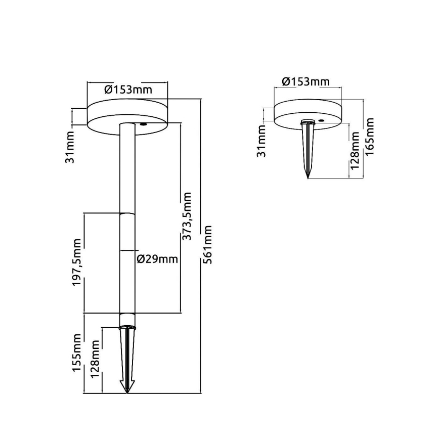 Globo - LED Stmívatelné solární svítidlo LED/0,2W/3,2V 3000K IP44