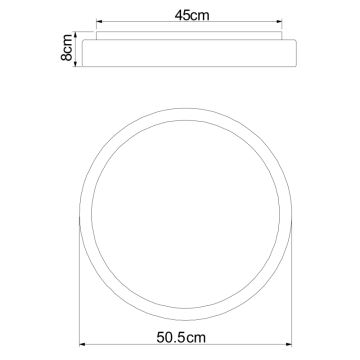 Globo - LED Stmívatelné stropní svítidlo LED/24W/230V + dálkové ovládání