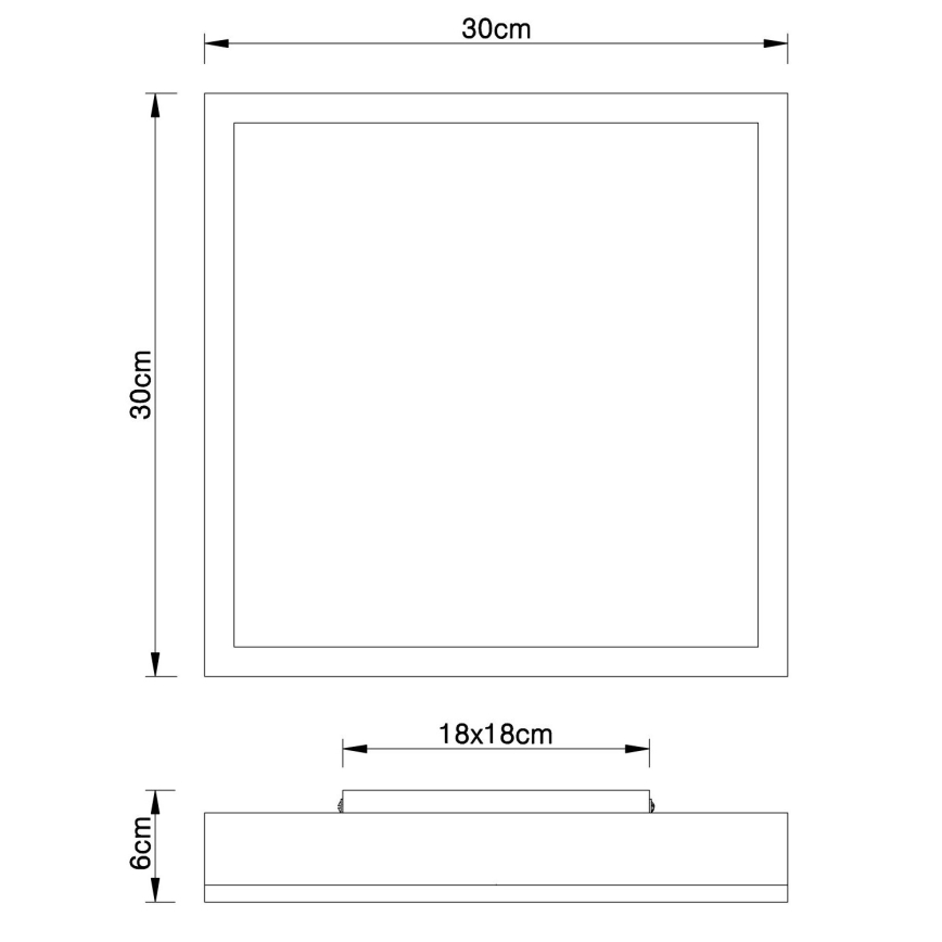 Globo - LED Stropní svítidlo LED/12W/230V 30x30 cm hnědá