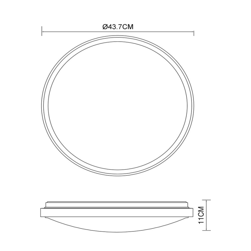 Globo - LED Stropní svítidlo LED/24W/230V 437mm 3000/4500/6000K