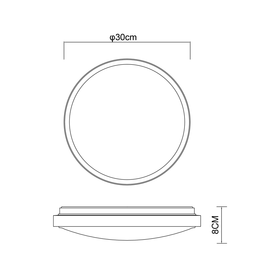 Globo - LED Stropní svítidlo LED/12W/230V 3000/4500/6000K pr. 30 cm