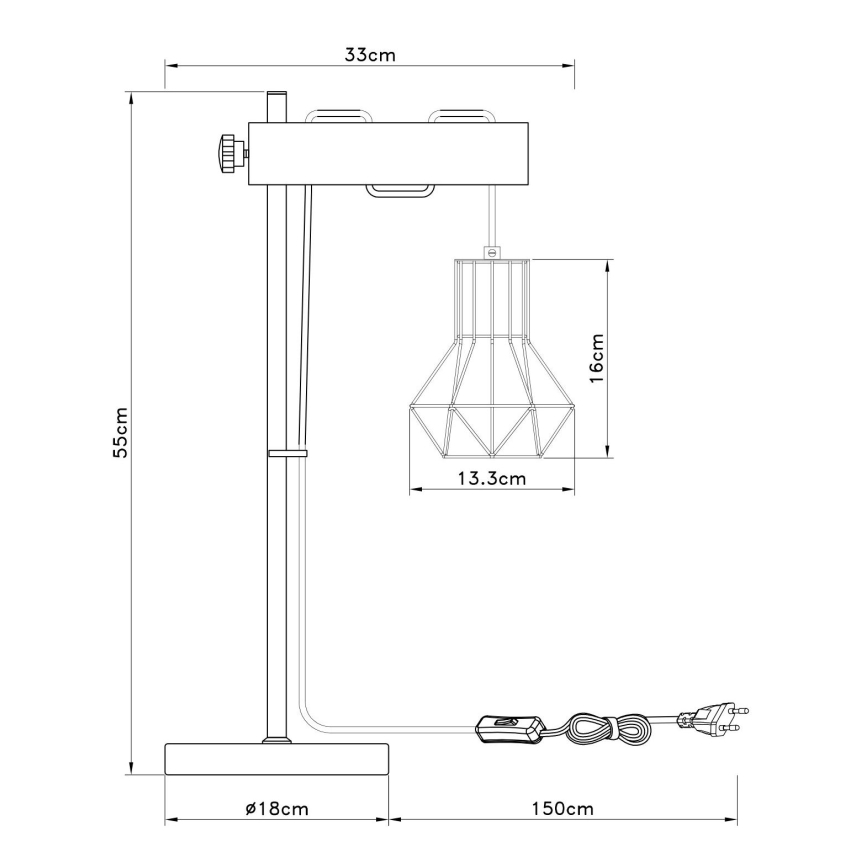 Globo - Stolní lampa 1xE27/40W/230V