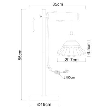 Globo - Stolní lampa 1xE27/40W/230V