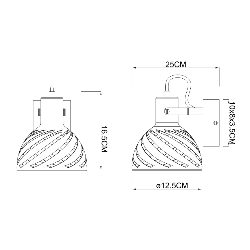 Globo - Nástěnné bodové svítidlo 1xE27/40W/230V