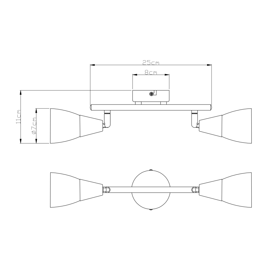 Globo 54919-2 - Bodové svítidlo TADEUS 2xE14/40W/230V