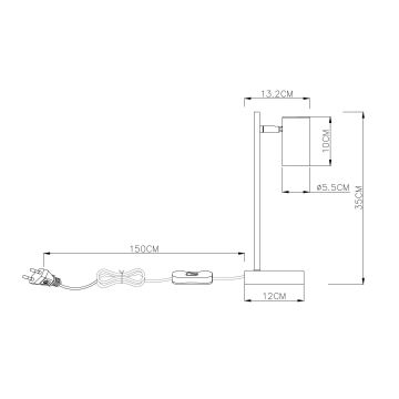 Globo - Stolní lampa 1xGU10/5W/230V černá