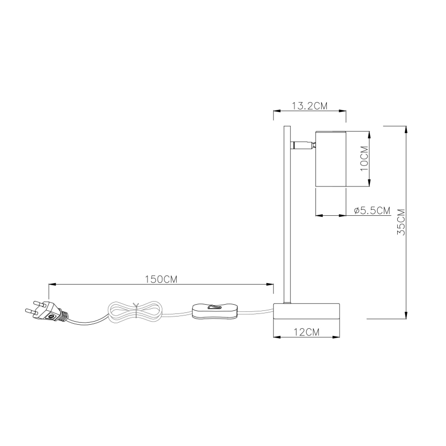 Globo - Stolní lampa 1xGU10/5W/230V černá