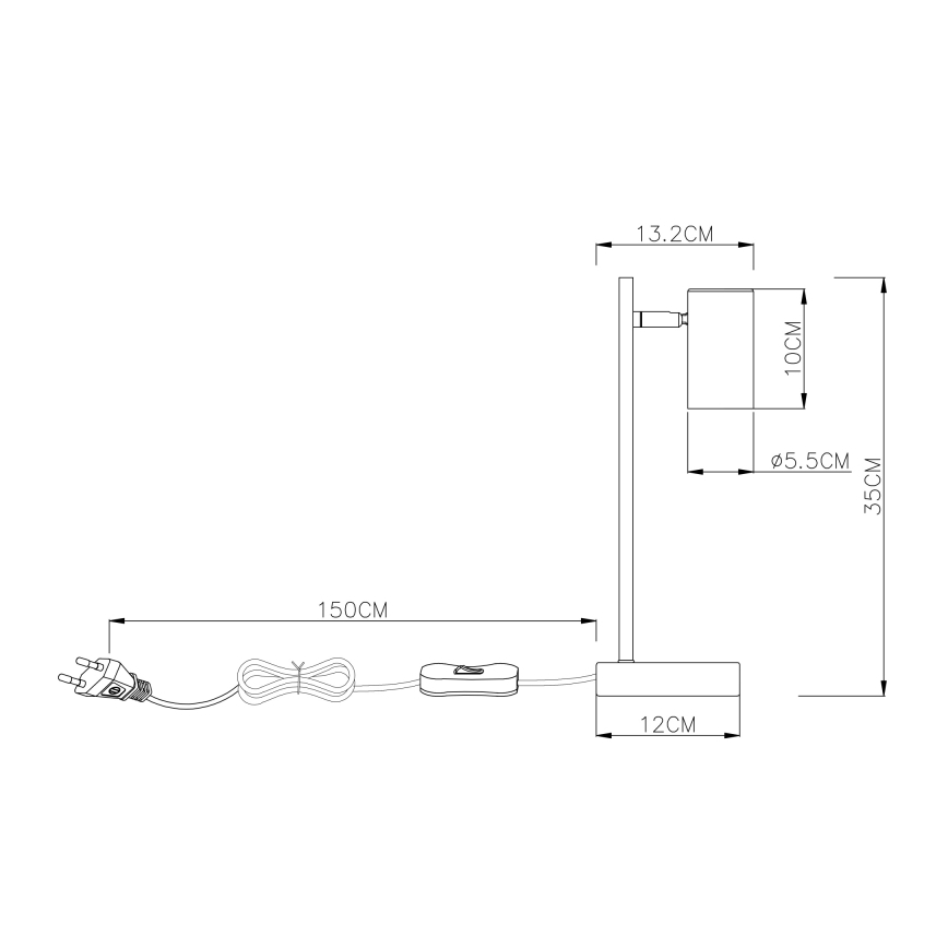 Globo - Stolní lampa 1xGU10/5W/230V šedá/hnědá