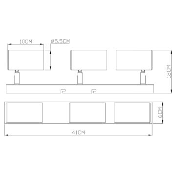 Globo - Bodové svítidlo 3xGU10/35W/230V bílá