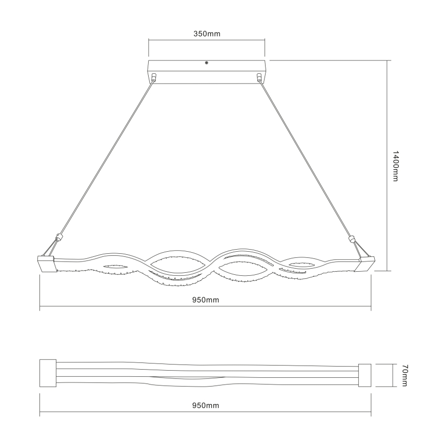 Globo - LED Stmívatelný lustr na lanku 1xLED/30W/230V + dálkové ovládání