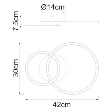 Globo - LED Přisazený lustr LED/18W/230V