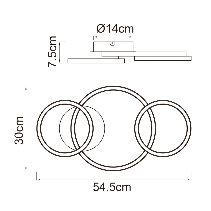 Globo - LED Přisazený lustr LED/24W/230V