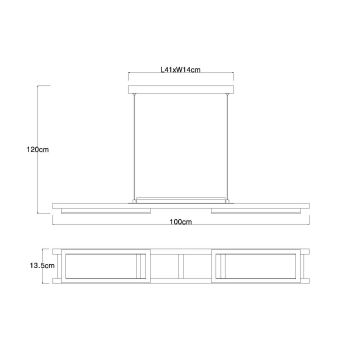 Globo - LED Lustr na lanku LED/30W/230V