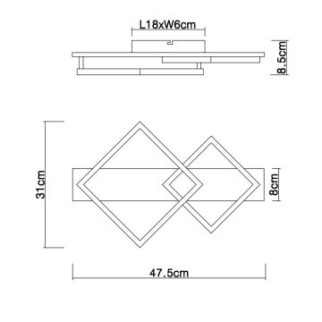 Globo - LED Stropní svítidlo LED/18W/230V