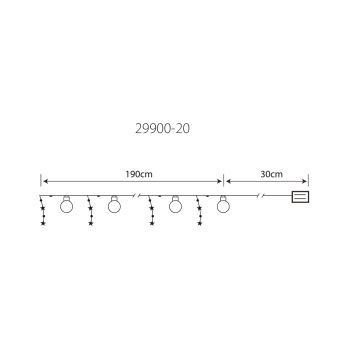Globo - LED Dekorační řetěz 20xLED/0,03W/2xAA
