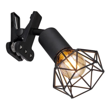 Globo - Nástěnná lampa s klipem 1xE14/40W/230V černá