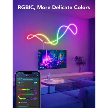 Govee - Neon SMART ohebný LED pásek - RGBIC - 3m Wi-Fi IP67