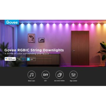 Govee - RGBIC LED String Downlights 5m Wi-Fi