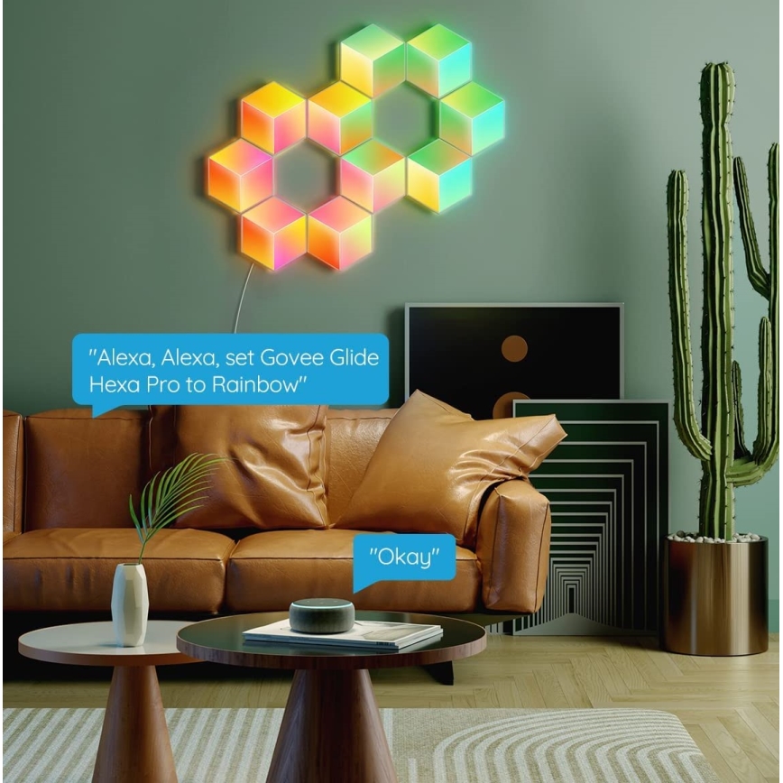 Govee - SADA 10x LED Svítidlo Glide Hexa Pro LED Smart RGBIC Wi-Fi