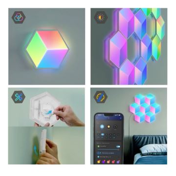 Govee - SADA 10x LED Svítidlo Glide Hexa Pro LED Smart RGBIC Wi-Fi