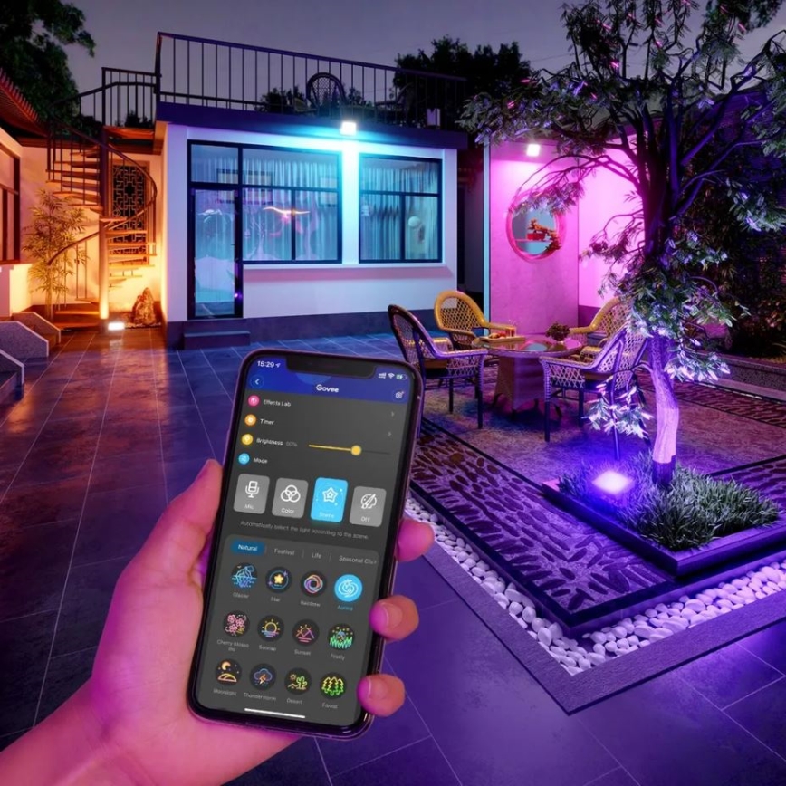 Govee - SADA 4x Flood Lights venkovní SMART LED světla Wi-Fi IP66