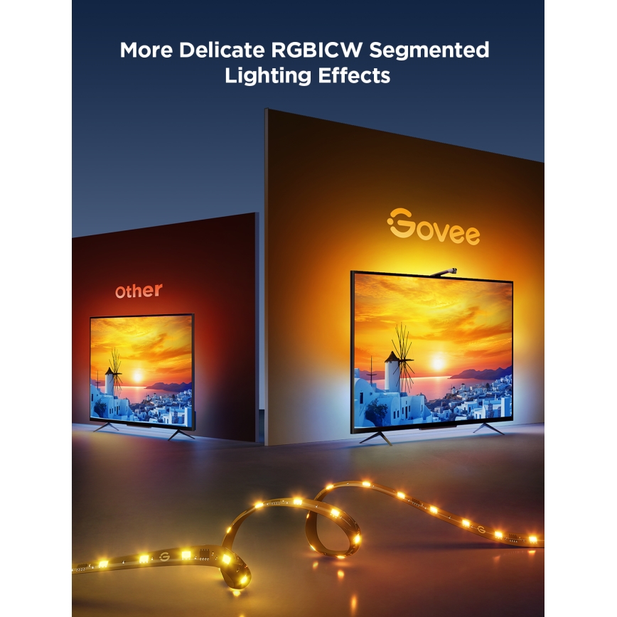 Govee - TV Backlight 3 Lite TV 75-85" SMART LED podsvícení RGBICW Wi-Fi IP67 + dálkové ovládání