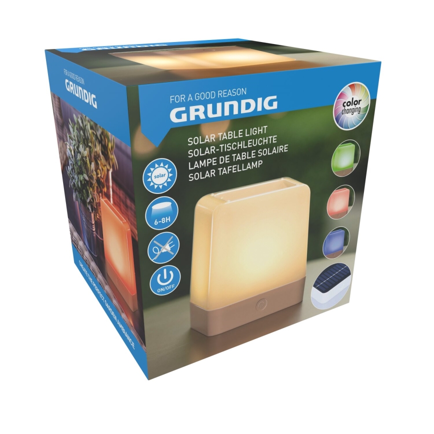 Grundig - LED RGB Solární lampa LED/3,7V