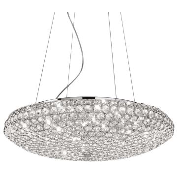 Ideal Lux - Křišťálový lustr na lanku KING 12xG9/40W/230V pr. 65 cm chrom