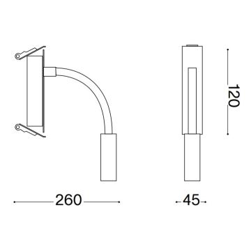 Ideal Lux - LED Flexibilní lampička IO LED/3W/230V CRI 90 černá